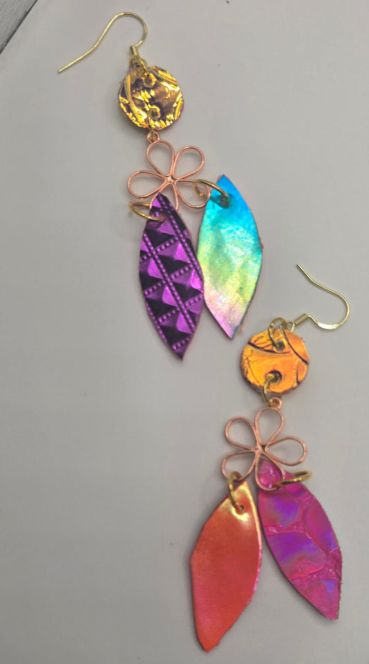 Lisa - Multicolored Long Chunky Layered Necklace - Shop Moxxc