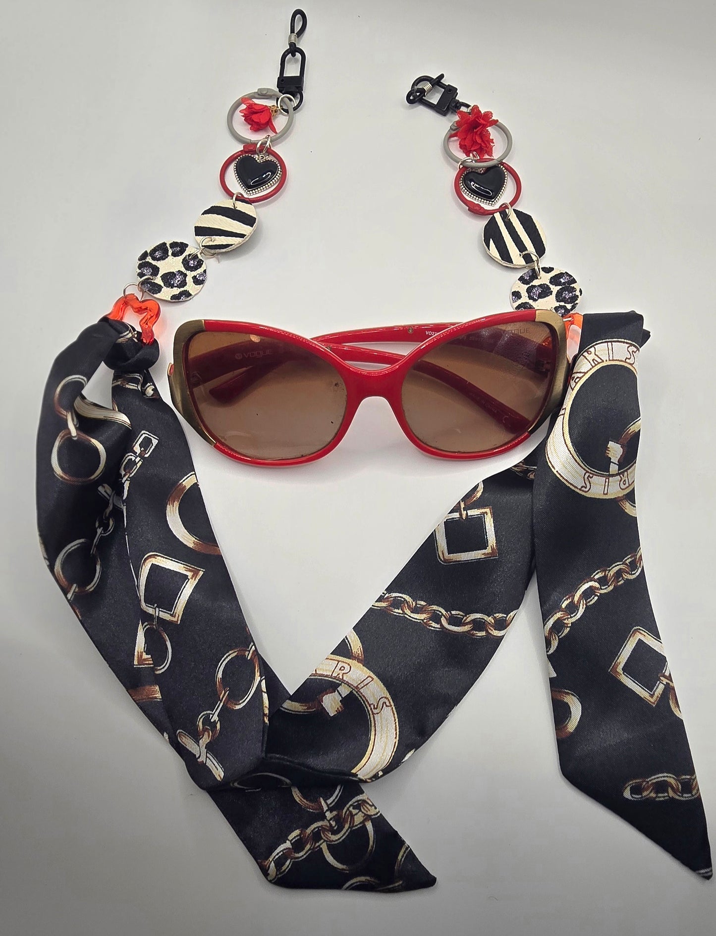Lucy - Black Scarf Eyewear Chain - Shop Moxxc