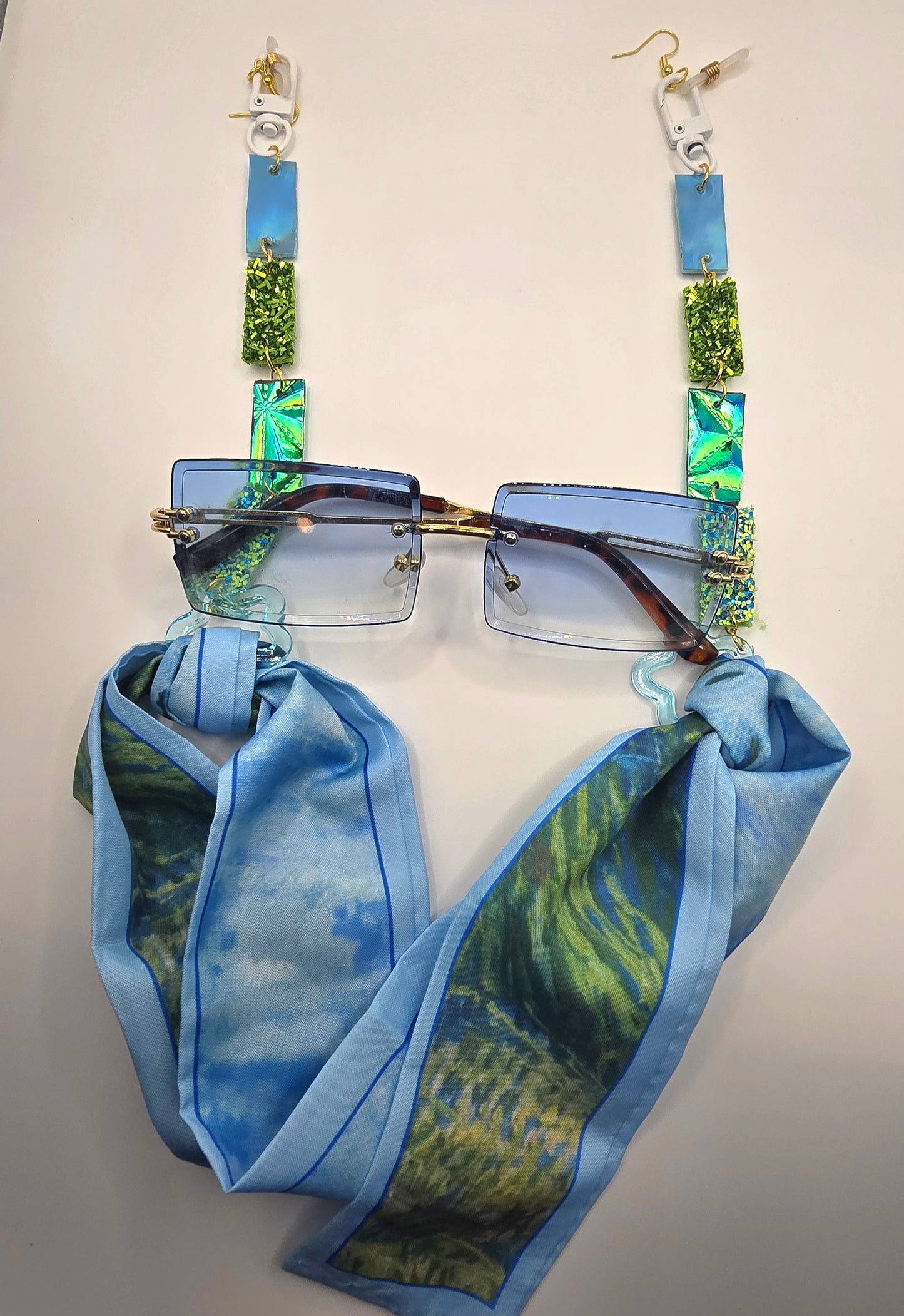 Kara - Blue Scarf Eyewear Chains - Shop Moxxc
