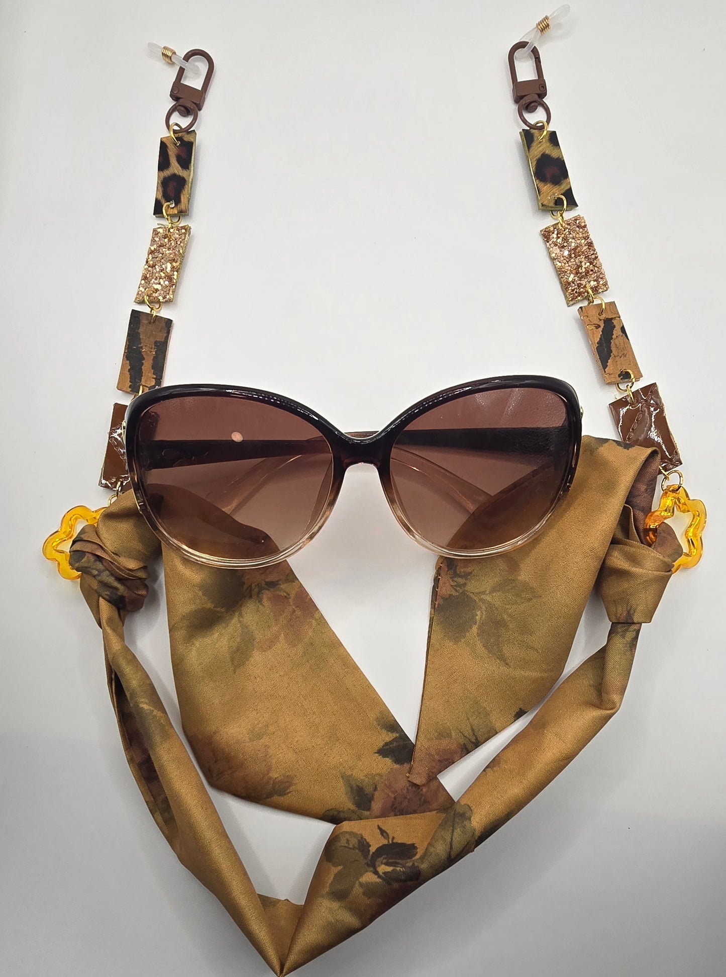 Bethany - Mustard Yellow Scarf Eyewear Chain - Shop Moxxc