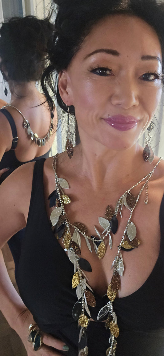 Nanci - Multicolored Long Layered Necklace - Shop Moxxc