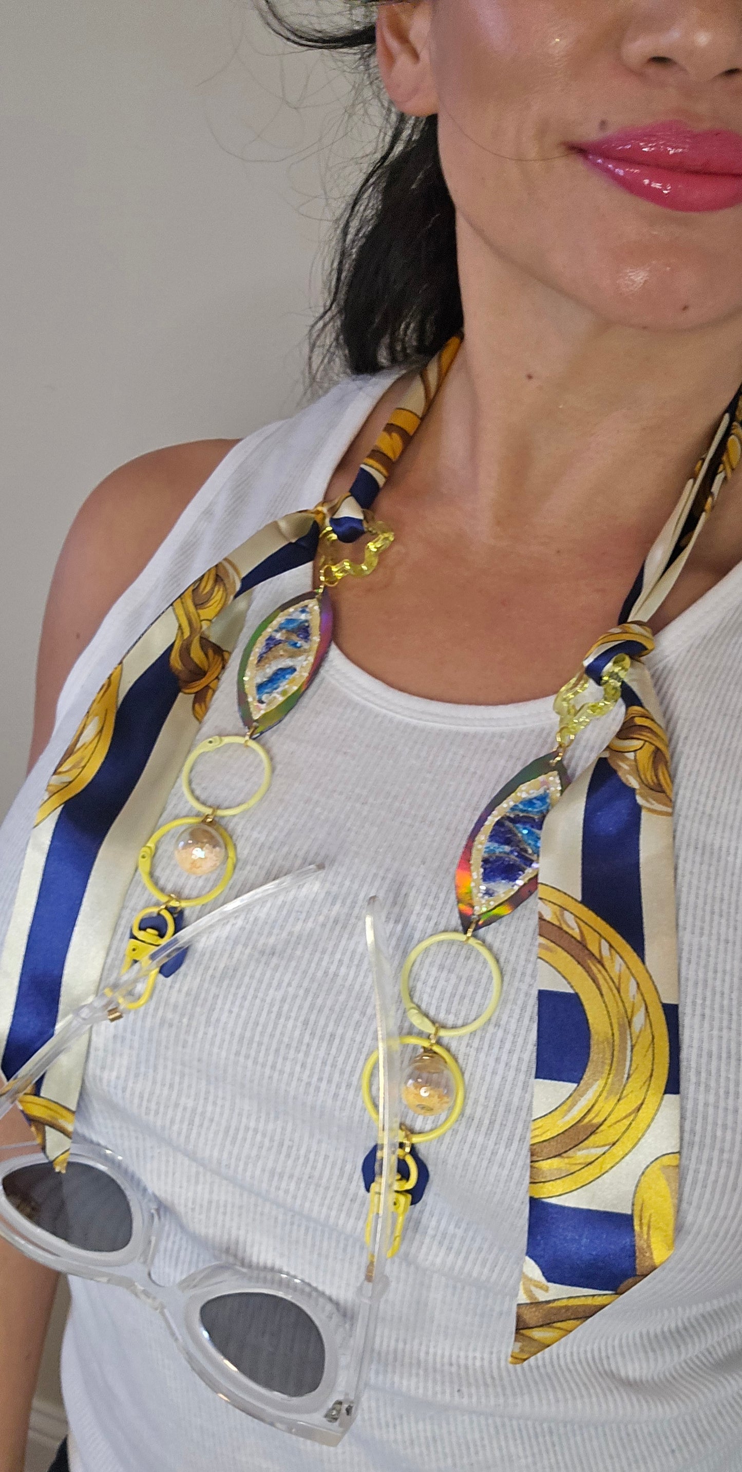 Shelby - Yellow Scarf Eyeglass Chains - Shop Moxxc