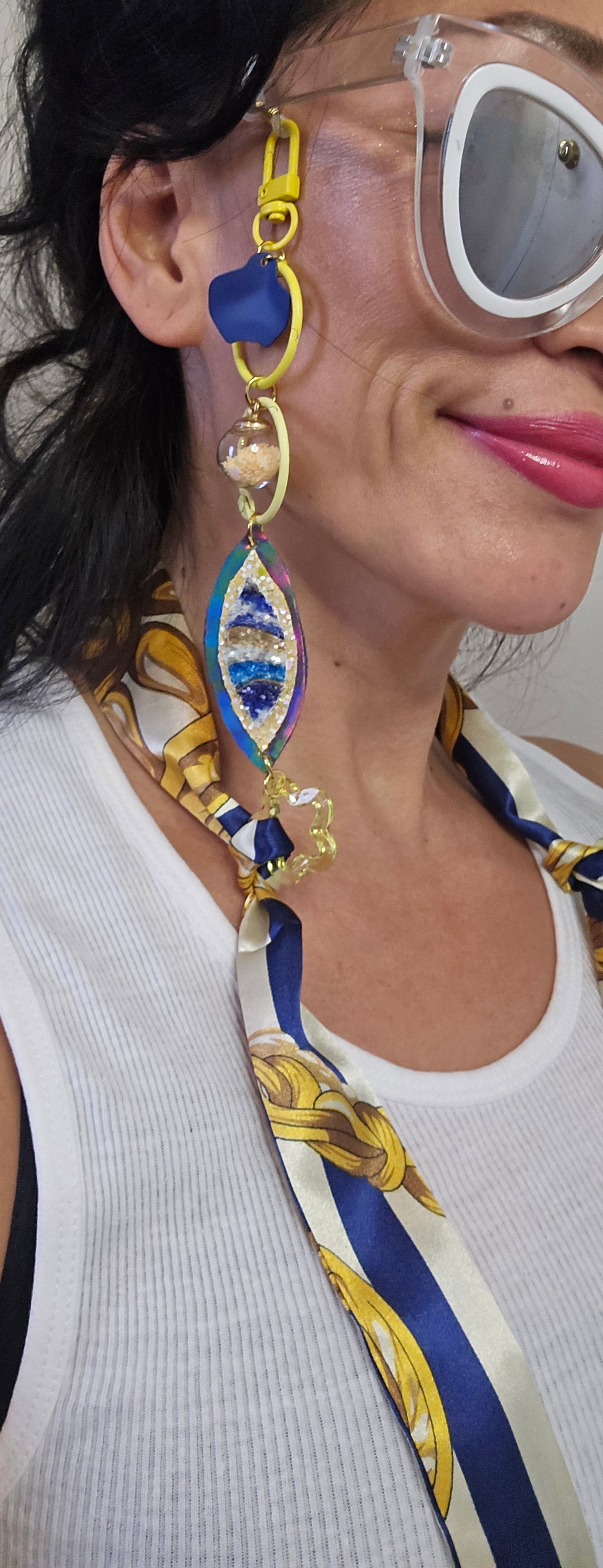 Shelby - Yellow Scarf Eyeglass Chains - Shop Moxxc