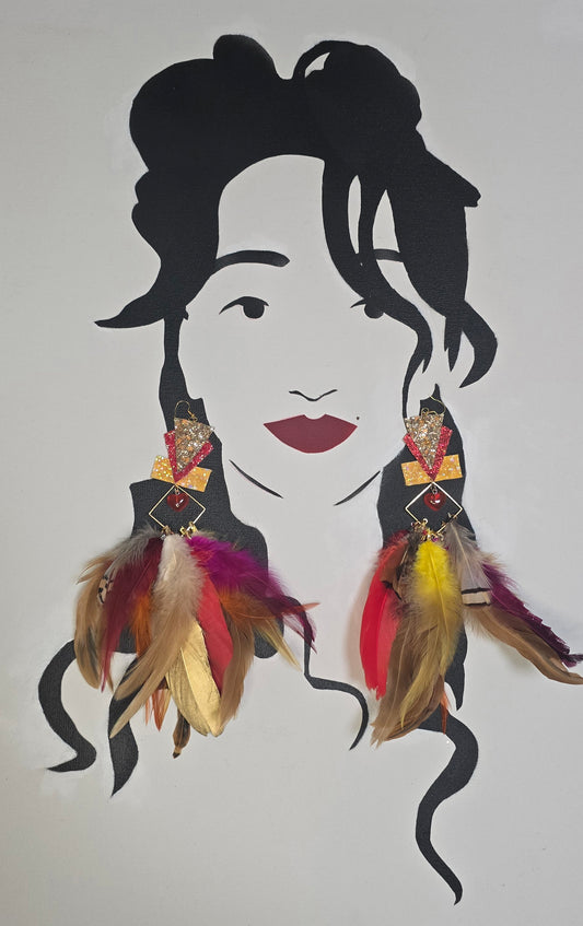 Jackie - Multicolored Festival Earrings - Shop Moxxc