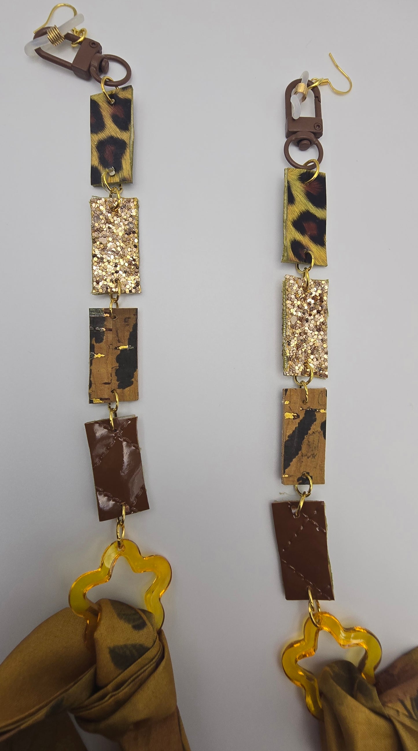 Bethany - Mustard Yellow Scarf Eyewear Chain - Shop Moxxc