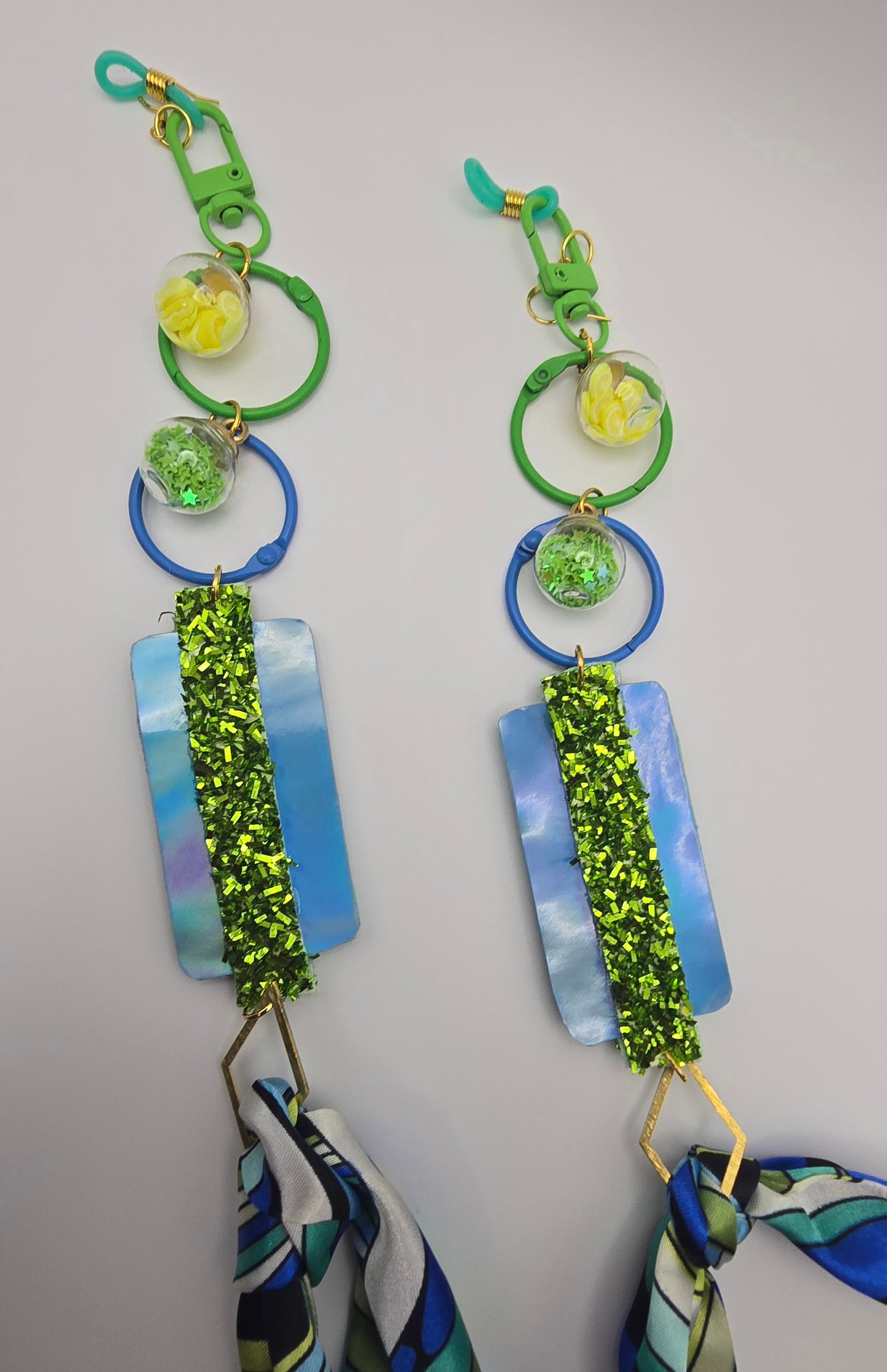 Stephanie - Blue Scarf Eyewear Chains - Shop Moxxc