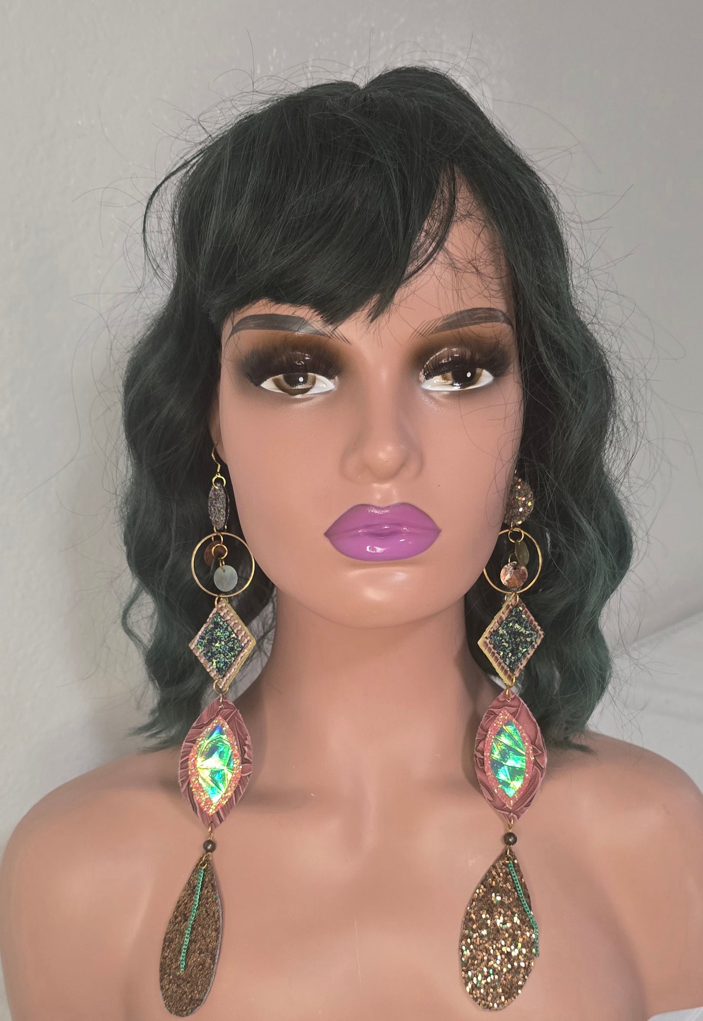 Rebekah - Sparkly Neutral Boho Long Dangle Earrings - Shop Moxxc