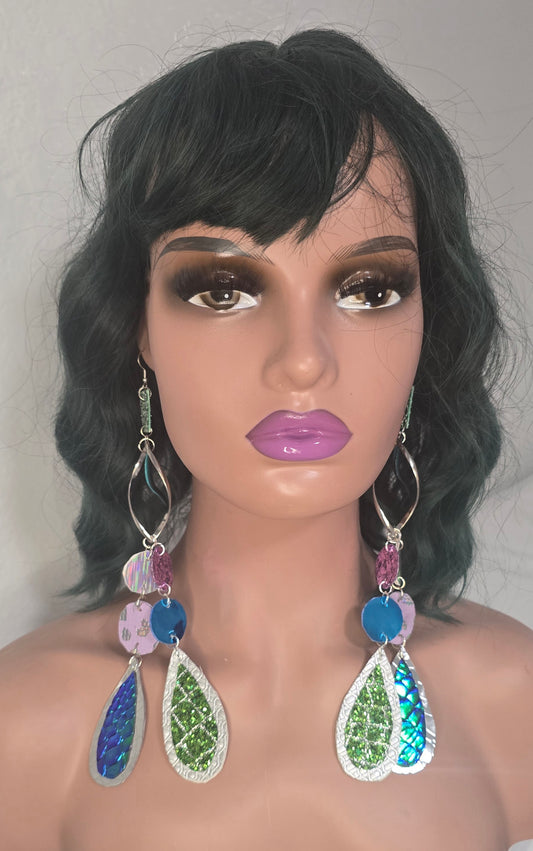 Patricia - Multicolored Long Dangle Earrings - Shop Moxxc