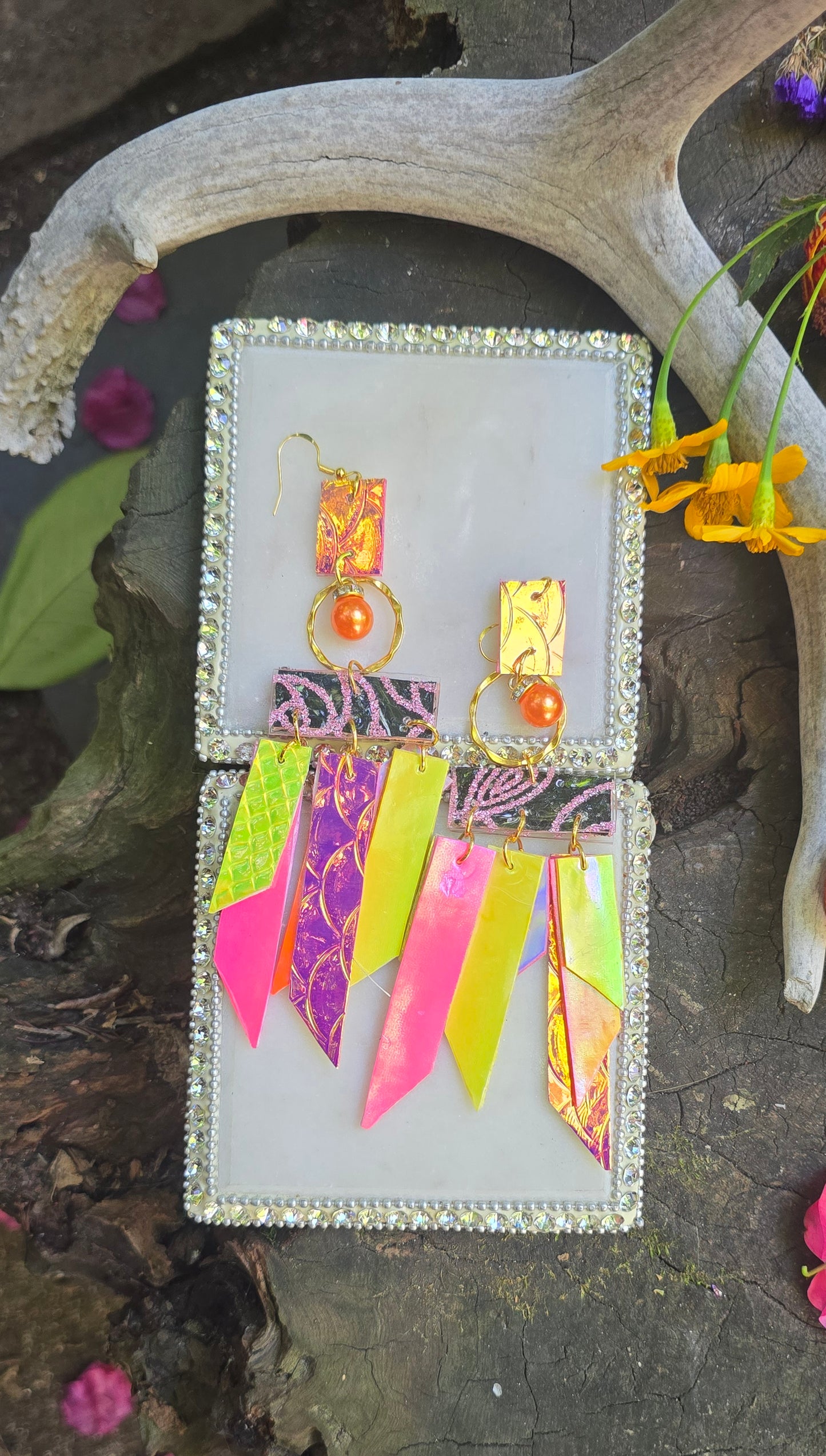 Paula - Bright Yellow Fringe Earrings