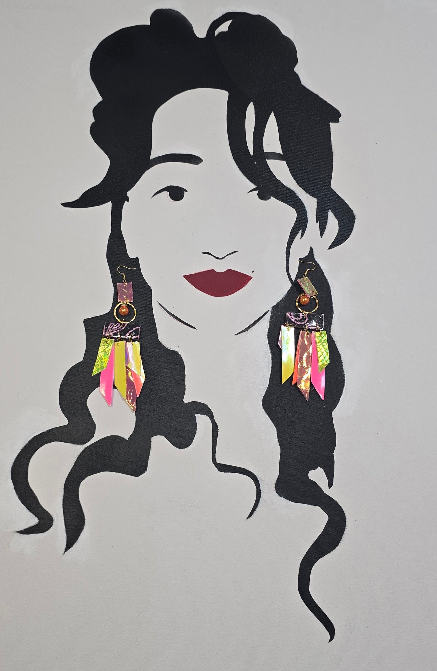 Paula - Bright Yellow Fringe Earrings