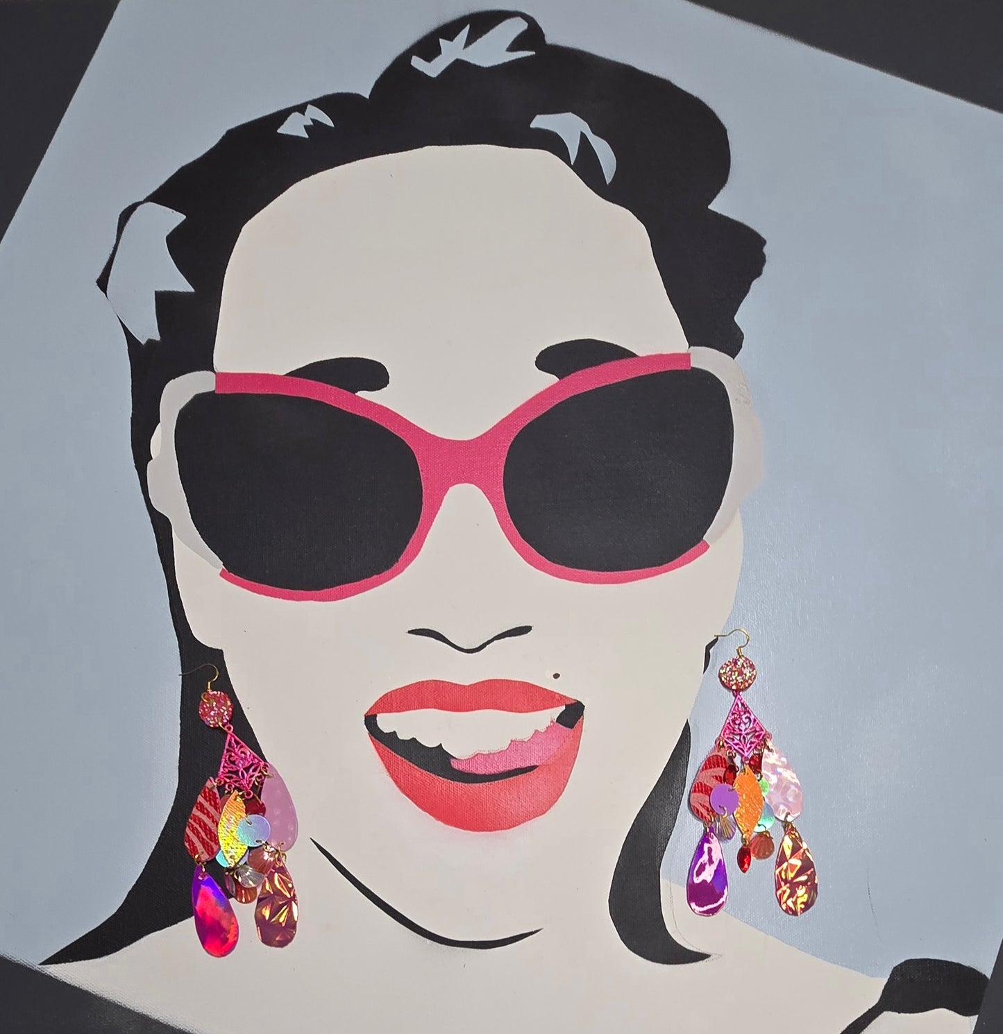 Heidi - Pink Chandelier Dangle Earrings