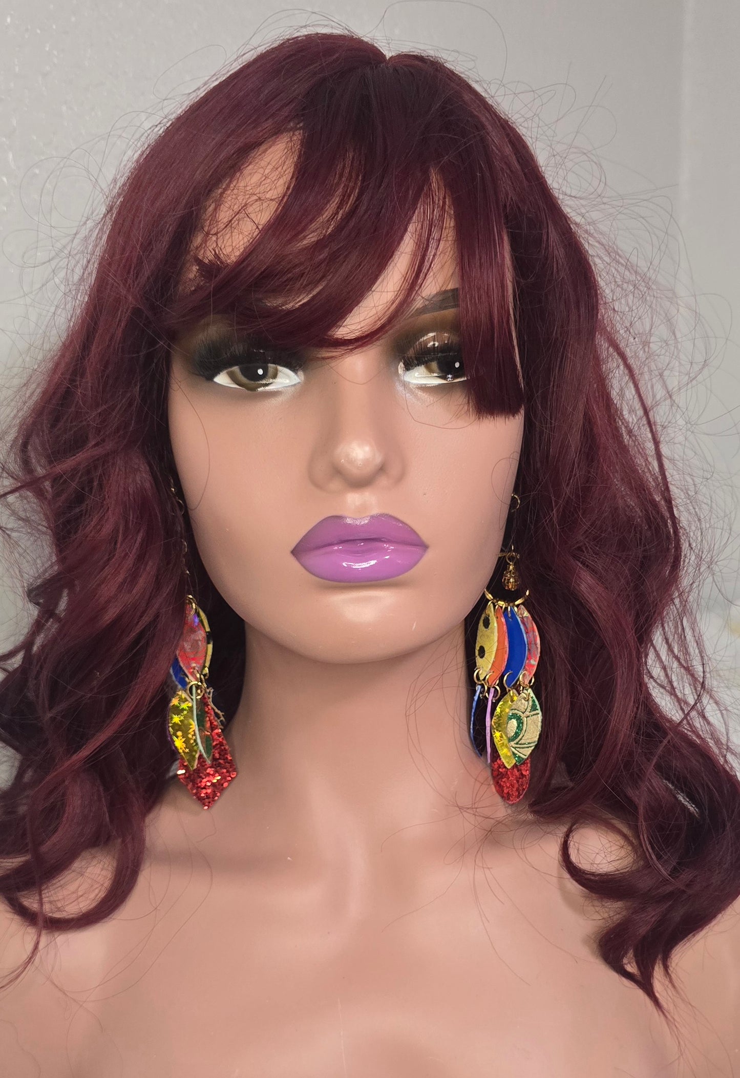 Lonni - Multicolored Rainbow Geometric Chandelier Earrings