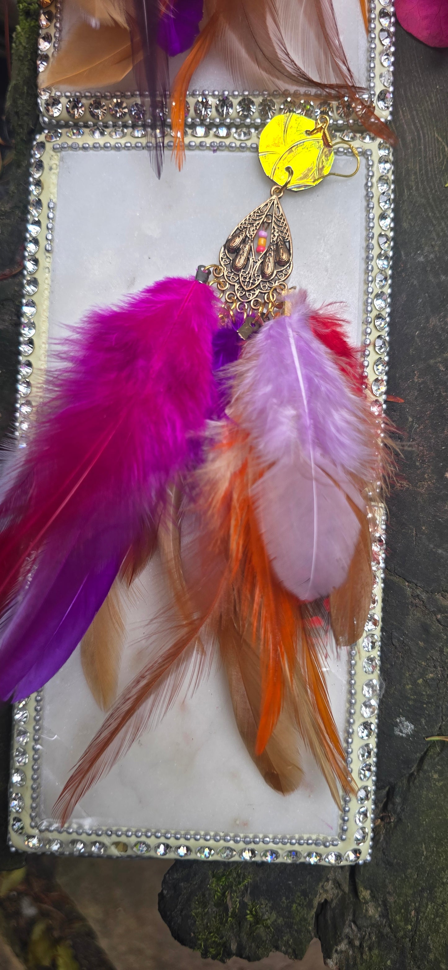Lana - Hot Pink Festival Feather Earrings