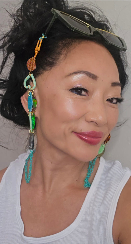 Anna - Orange Green Eyewear Chain