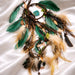 Suzanne - Green Feather Hair Jewelry Headpiece - Shop Moxxc