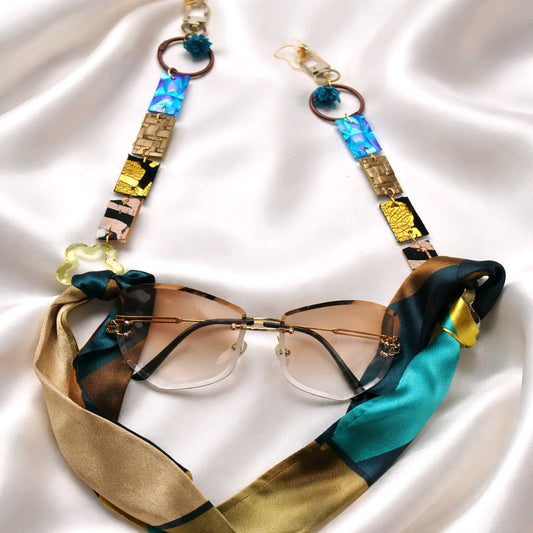 Robyn - Brown Scarf Eyewear Chain - Shop Moxxc