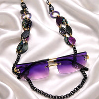 Kimi - Black Iridescent Eyewear Chain - Shop Moxxc