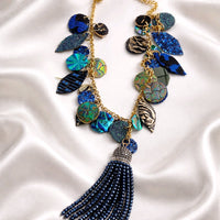 Skye - Blue Boho Multicolored Necklace - Shop Moxxc