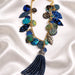 Skye - Blue Boho Multicolored Necklace - Shop Moxxc