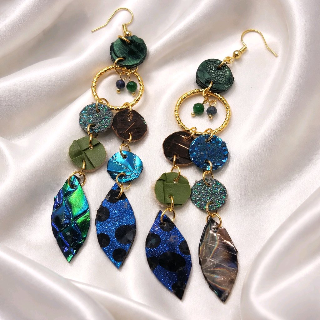 Skye - Blue Boho Multicolored Necklace - Shop Moxxc