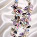 Christine - Multicolored Long Layered Statement Necklace - Shop Moxxc