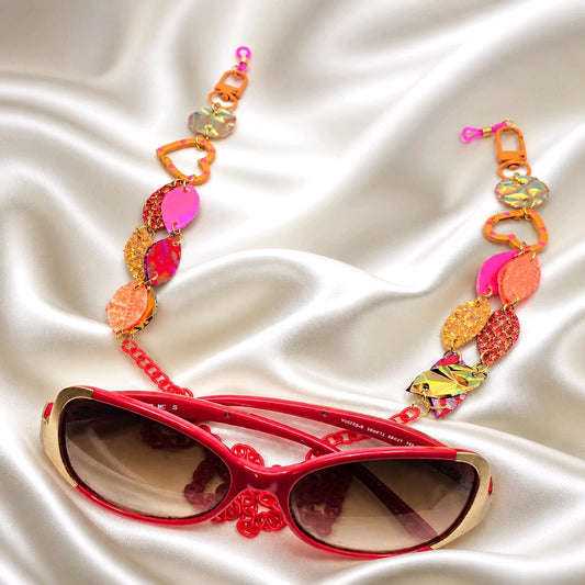 Josie - Multicolored Pink Eyewear Chain