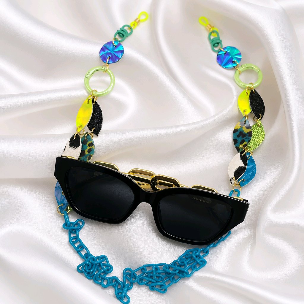 Sonya - Blue Yellow Eyewear Chain