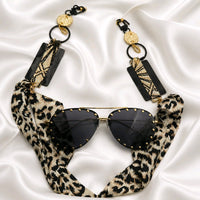 Mallory - Animal Print Scarf Eyewear Chain