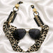 Mallory - Animal Print Scarf Eyewear Chain