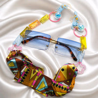 Eva - Brown Scarf Eyewear Chain