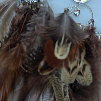 Michelle - Brown Boho Feather Earrings - Shop Moxxc