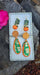 Shailene - Orange Pumpkin Glittery Dangle Earrings - Shop Moxxc