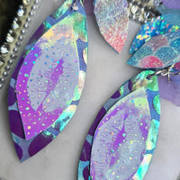 Jasmine - Pastel Lip Teardrop Chandelier Earrings - Shop Moxxc