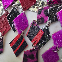 Gabi - Purple Diamond Chandelier Earrings - Shop Moxxc