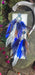 Matalena - Blue Boho Festival Feather Earrings - Shop Moxxc