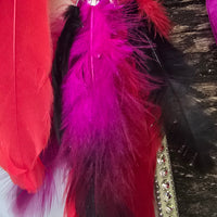 Angela - Red Bright Feather Earrings - Shop Moxxc