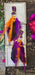 Lauren - Boho Purple Orange Feather Earrings - Shop Moxxc