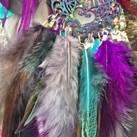 Riquel - Purple Boho Feather Earrings - Shop Moxxc