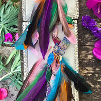 Kayla - Multicolored Butterfly Feather Earrings - Shop Moxxc