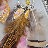 Kathleen - Yellow Boho Feather Earrings - Shop Moxxc