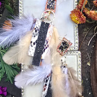 Bianca - Neutral Feather Earrings - Shop Moxxc
