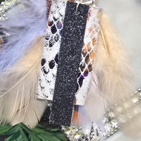Bianca - Neutral Feather Earrings - Shop Moxxc