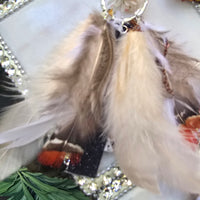 Bianca - Neutral Feather Earrings - Shop Moxxc