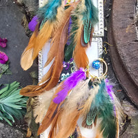Vivian - Neutral Boho Feather Earrings - Shop Moxxc