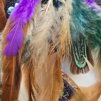 Vivian - Neutral Boho Feather Earrings - Shop Moxxc