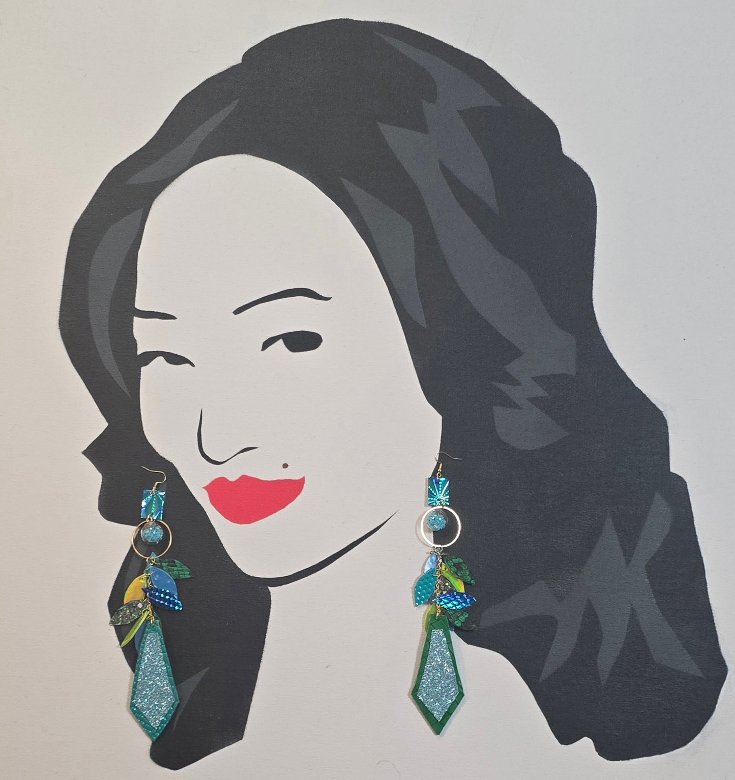 Lyn - Pastel Yellow Teardrop Chandelier Earrings - Shop Moxxc