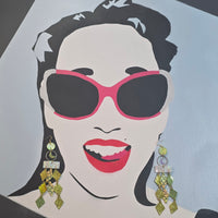 Esther - Yellow Green Diamond Chandelier Earrings - Shop Moxxc