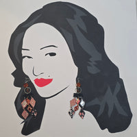 Jules - Red Diamond Chandelier Dangle Earrings - Shop Moxxc