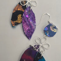 Jena - Blue Purple Orange Layered Statement Necklace - Shop Moxxc