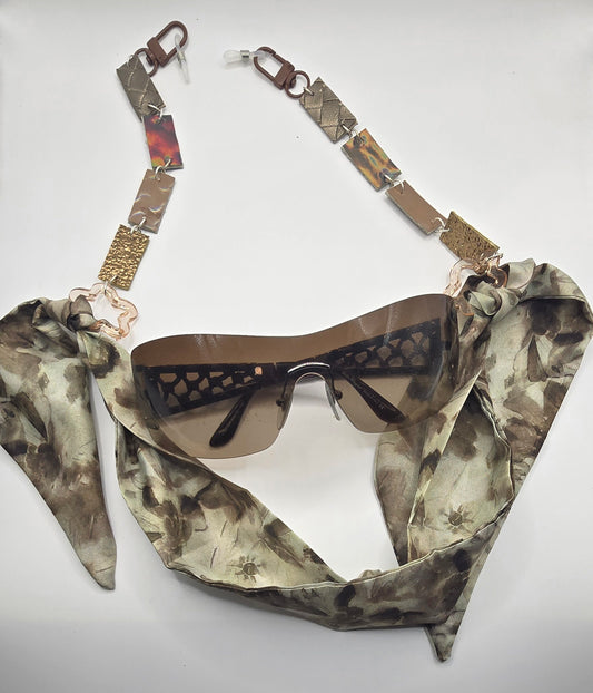 Olivia - Neutral Scarf Eyewear Chains - Shop Moxxc